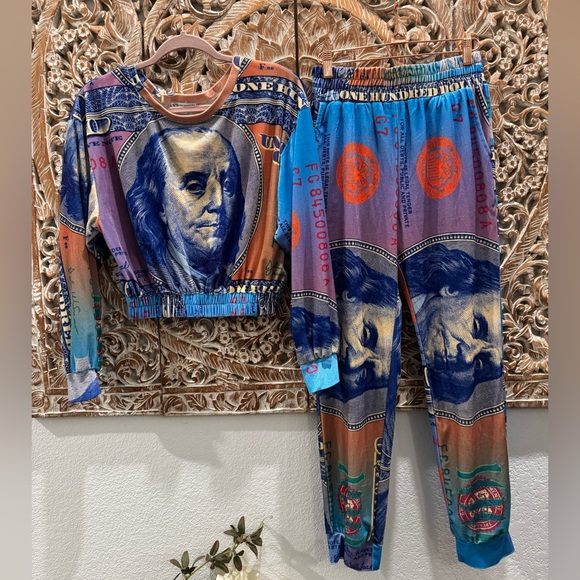 N°1 Los Angeles Velour Colorful Sweatsuit Set, Pockets & Stretch (N.1 Clothing) - Picture 2 of 16